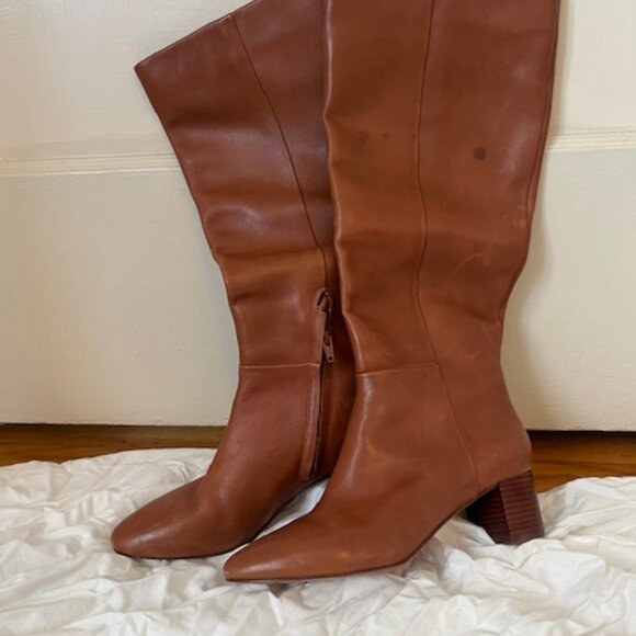 Benana Republic Brown Leader Knee Boots - Womens 7 - Picture 6 of 7